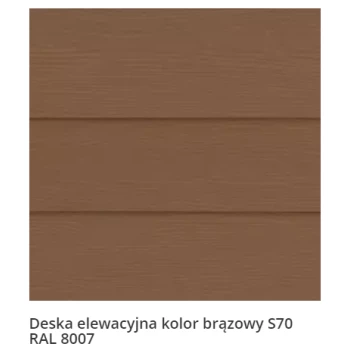 Deska elewacyjna jednolita włóknocementowa kolor brązowy RAL 8007 | Shera