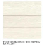 Deska elewacyjna jednolita włóknocementowa kolor biało-kremowy RAL 9001 | Shera